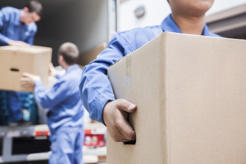 Packed boxes and furniture prepared for a Paddington apartment move