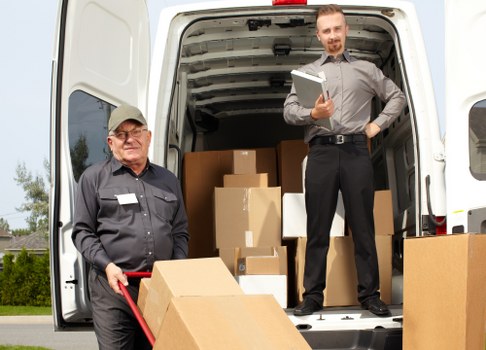 Removal van service helping with a local move in Paddington