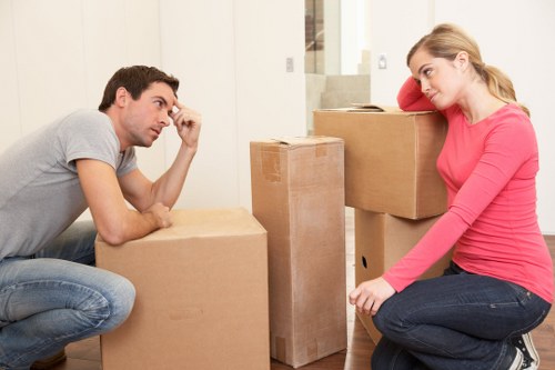 Loading furniture into a removals van in the Paddington area